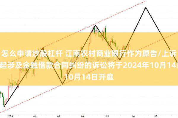 怎么申请炒股杠杆 江南农村商业银行作为原告/上诉人的4起涉及金融借款合同纠纷的诉讼将于2024年10月14日开庭