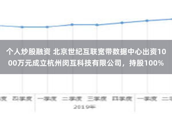 个人炒股融资 北京世纪互联宽带数据中心出资1000万元成立杭州闵互科技有限公司，持股100%