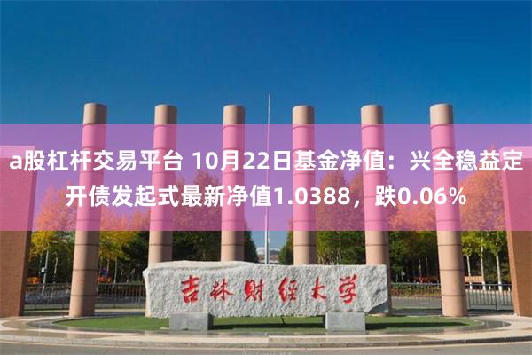 a股杠杆交易平台 10月22日基金净值：兴全稳益定开债发起式最新净值1.0388，跌0.06%